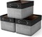 Fabric Storage Cubes 15 Inch- Big Sturdy Collapsible Canvas Storage Bins with Dual Handles